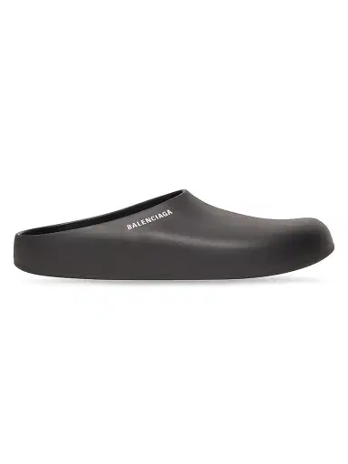 Balenciaga Men's Mule Slide - Black White | Thumbnail 1 Balenciaga Men's Mule Slide - Black White | Thumbnail 1