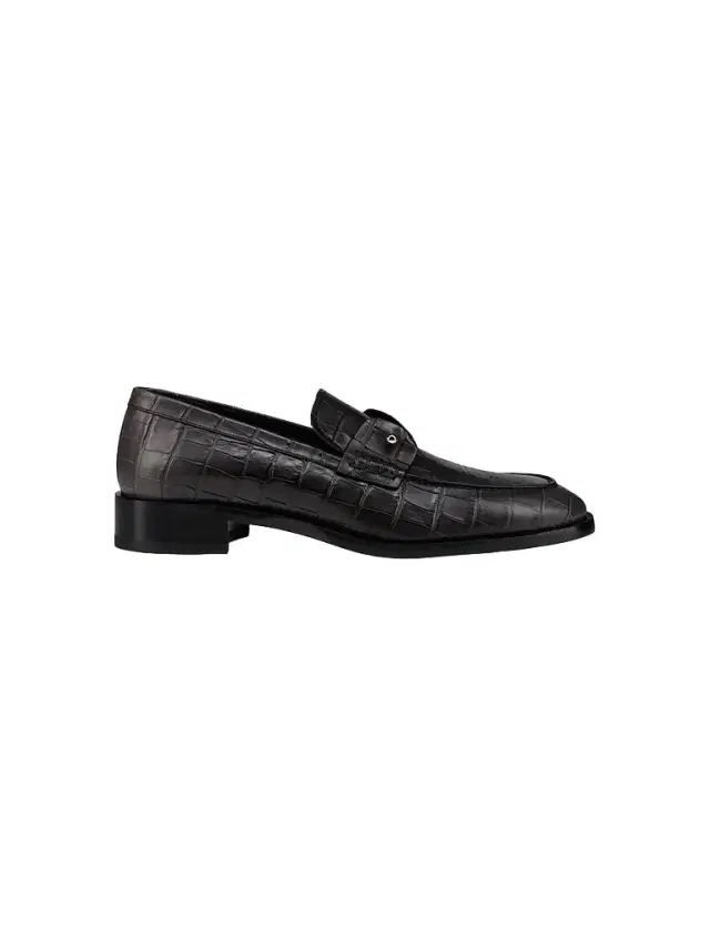 Men's Chambelimoc Patinated Leather Loafers - Phantom Grey