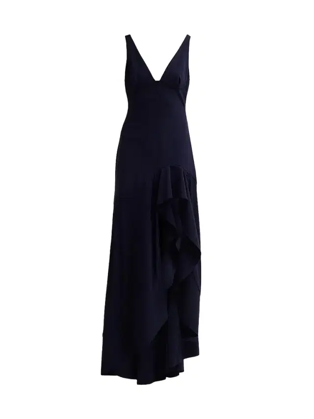 Stella McCartney Women's Frilled V-Neck Maxi Dress - Ink