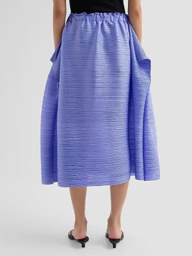 Pleats Please Issey Miyake Women's Bouncy Basket Plisse Midi Skirt - Steel Blue | Thumbnail 3 Pleats Please Issey Miyake Women's Bouncy Basket Plisse Midi Skirt - Steel Blue | Thumbnail 3