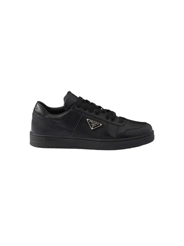 Prada Men's Downtown Leather Sneakers - Black