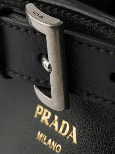 Prada Women's Buckle Small Leather Top Handle Bag with Belt | Thumbnail 5 Prada Women's Buckle Small Leather Top Handle Bag with Belt | Thumbnail 5