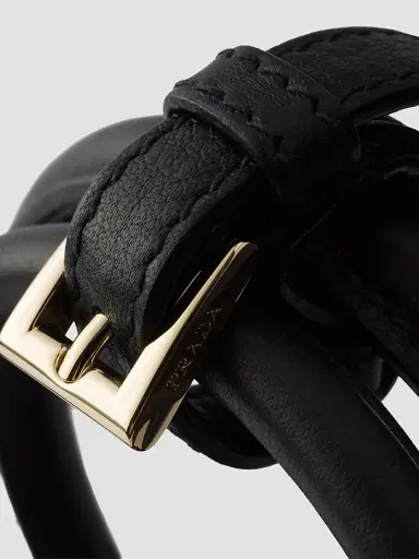 Prada Women's Buckle Small Leather Top Handle Bag with Belt | Thumbnail 6 Prada Women's Buckle Small Leather Top Handle Bag with Belt | Thumbnail 6
