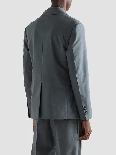 Prada Men's Single-Breasted Wool Jacket - Blue | Thumbnail 4 Prada Men's Single-Breasted Wool Jacket - Blue | Thumbnail 4