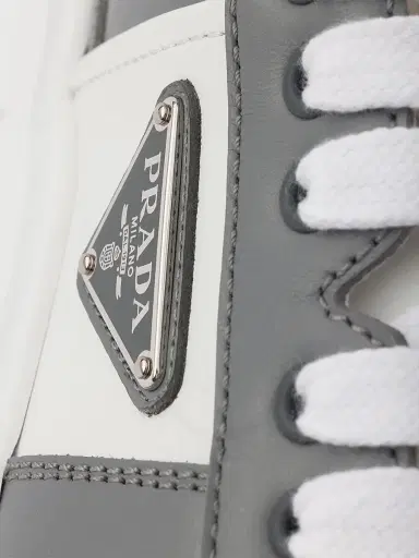 Prada Men's Leather Sneakers - White - Size 10.5 | Thumbnail 5