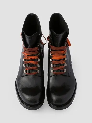 Prada Men's Leather Laced Booties - Black | Thumbnail 4 Prada Men's Leather Laced Booties - Black | Thumbnail 4