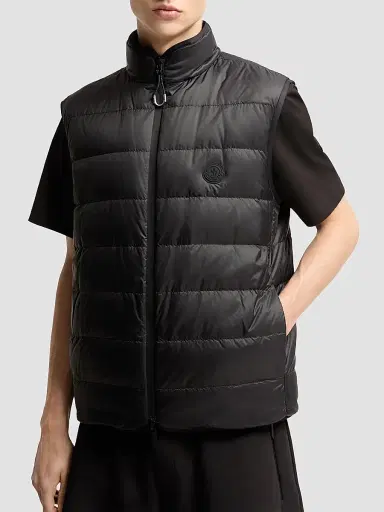 Moncler Men's Reversible Puffer Vest in Teddy Fleece - Black | Thumbnail 4