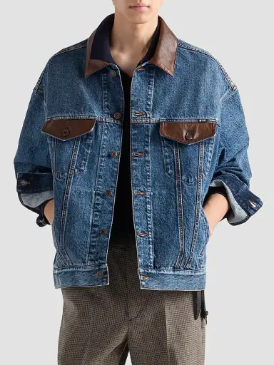 Prada Men's Denim Jacket - Blue - Size XL | Thumbnail 2 Prada Men's Denim Jacket - Blue - Size XL | Thumbnail 2