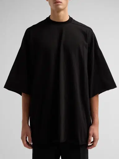 Rick Owens Men's Tommy Oversized Cotton Crewneck T-Shirt - Black | Thumbnail 5 Rick Owens Men's Tommy Oversized Cotton Crewneck T-Shirt - Black | Thumbnail 5