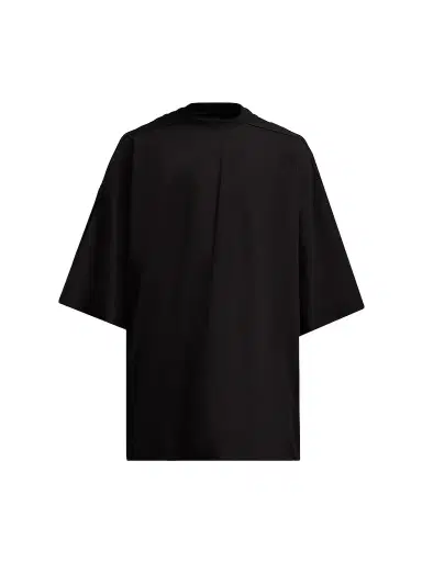 Rick Owens Men's Tommy Oversized Cotton Crewneck T-Shirt - Black | Thumbnail 1 Rick Owens Men's Tommy Oversized Cotton Crewneck T-Shirt - Black | Thumbnail 1