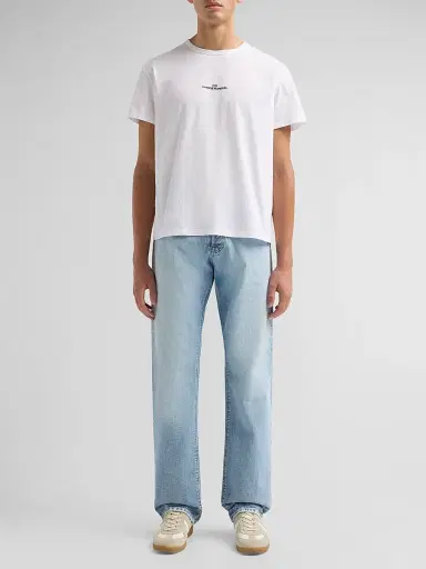Maison Margiela Men's Logo Regular-Fit Cotton Crewneck T-Shirt - White | Thumbnail 2 Maison Margiela Men's Logo Regular-Fit Cotton Crewneck T-Shirt - White | Thumbnail 2
