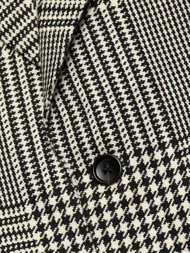 TOM FORD Men's Master Prince of Wales Wool Jacket - Black White | Thumbnail 6 TOM FORD Men's Master Prince of Wales Wool Jacket - Black White | Thumbnail 6