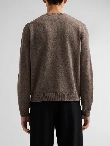 Maison Margiela Men's Fused Knit Crewneck Sweater - Mud Ecru | Thumbnail 3 Maison Margiela Men's Fused Knit Crewneck Sweater - Mud Ecru | Thumbnail 3