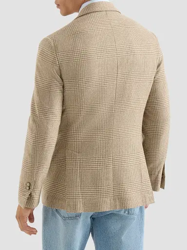 Brunello Cucinelli Men's Comfort Wool and Cashmere Flannel Deconstructed Blazer - Camel | Thumbnail 5 Brunello Cucinelli Men's Comfort Wool and Cashmere Flannel Deconstructed Blazer - Camel | Thumbnail 5