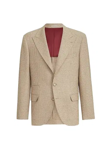 Brunello Cucinelli Men's Comfort Wool and Cashmere Flannel Deconstructed Blazer - Camel | Thumbnail 1 Brunello Cucinelli Men's Comfort Wool and Cashmere Flannel Deconstructed Blazer - Camel | Thumbnail 1