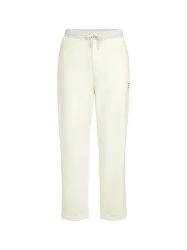 Brunello Cucinelli Men's Cotton French Terry Trousers with Embroidery - Off White | Thumbnail 1