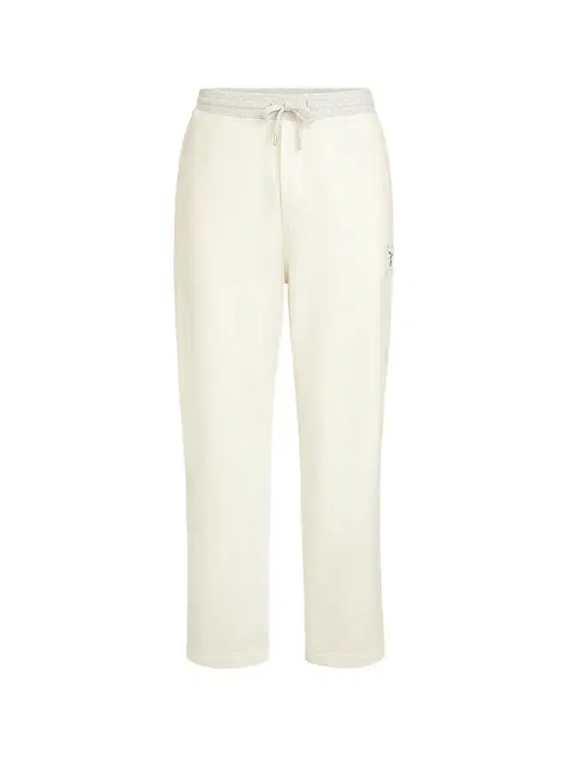 Brunello Cucinelli Men's Cotton French Terry Trousers with Embroidery - Off White