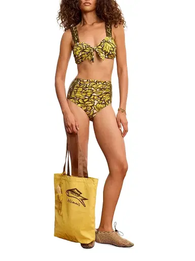 ALÉMAIS Women's Mona High-Waisted Bikini Bottom - Yellow | Thumbnail 2 ALÉMAIS Women's Mona High-Waisted Bikini Bottom - Yellow | Thumbnail 2