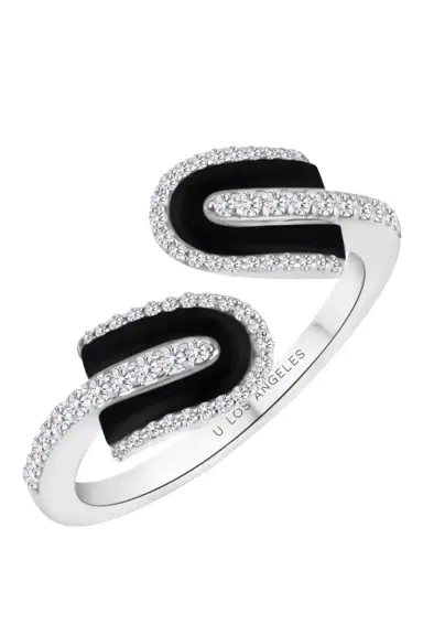 U LOS ANGELES Diamond Onyx U Duo Twist Ring | Thumbnail 1 U LOS ANGELES Diamond Onyx U Duo Twist Ring | Thumbnail 1