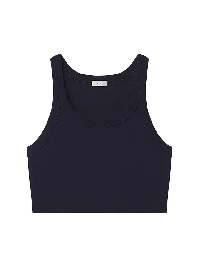 A.L.C. Women's Halsey Cotton Racerback Crop Tank - Navy