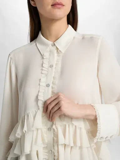 Cinq à Sept Women's Nori Ruffled Top - | Thumbnail 6 Cinq à Sept Women's Nori Ruffled Top - | Thumbnail 6