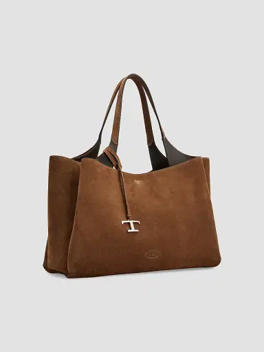 Tod's Women's Medium Logo Suede Tote Bag | Thumbnail 2