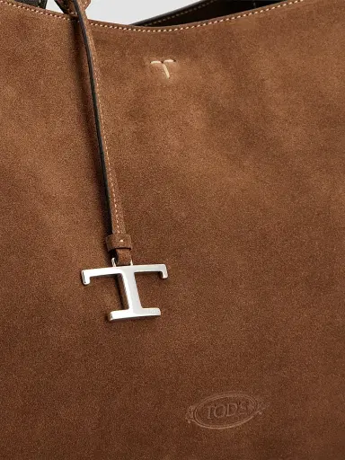 Tod's Women's Medium Logo Suede Tote Bag | Thumbnail 5