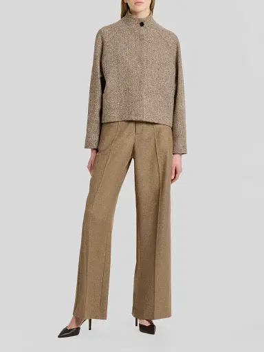 Kiton Women's Cashmere-Wool Short Jacket - Beige | Thumbnail 2