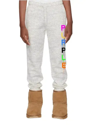 Purple Brand Little Boy's & Boy's Logo Fleece Jogger Sweatpants - Heather | Thumbnail 1