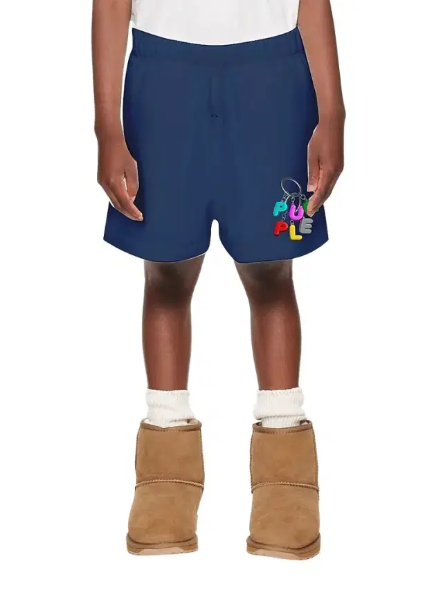 Purple Brand Little Boy's & Boy's Logo Fleece Raw-Edge Shorts - Navy