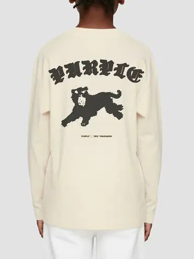 Purple Brand Little Boy's & Boy's Logo Long-Sleeve T-Shirt - Off White | Thumbnail 2 Purple Brand Little Boy's & Boy's Logo Long-Sleeve T-Shirt - Off White | Thumbnail 2
