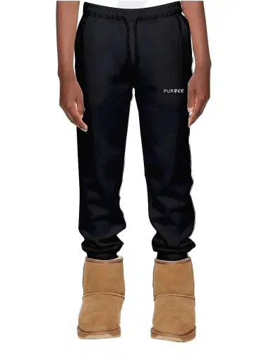 Purple Brand Little Boy's & Boy's Fleece Jogger Sweatpants - Black | Thumbnail 1