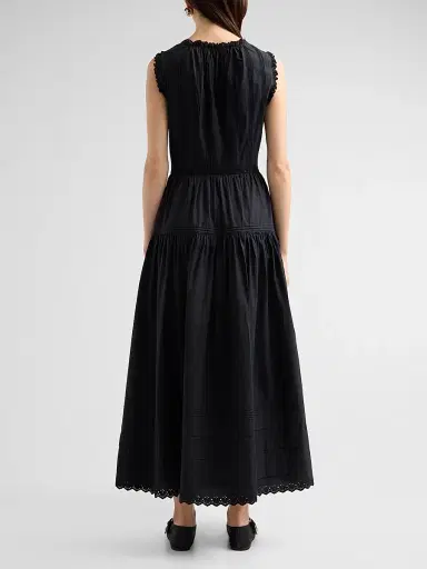 DÔEN Women's Hortense Button-Front Cotton Maxi Dress | Thumbnail 3