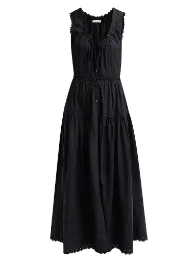 DÔEN Women's Hortense Button-Front Cotton Maxi Dress | Thumbnail 1