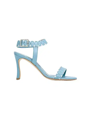 Manolo Blahnik Women's Coron Geometric Leather Sandals | Thumbnail 1 Manolo Blahnik Women's Coron Geometric Leather Sandals | Thumbnail 1