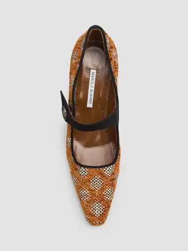 Manolo Blahnik Women's Petronia Geometric Mary Jane Pumps | Thumbnail 5