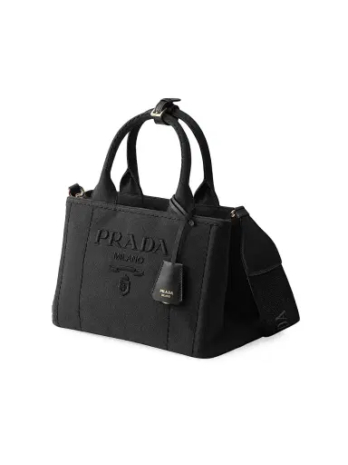 Prada Women's Jardinière Small Cotton Canvas Top Handle Bag | Thumbnail 2 Prada Women's Jardinière Small Cotton Canvas Top Handle Bag | Thumbnail 2