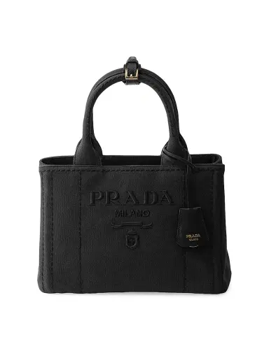 Prada Women's Jardinière Small Cotton Canvas Top Handle Bag | Thumbnail 1 Prada Women's Jardinière Small Cotton Canvas Top Handle Bag | Thumbnail 1