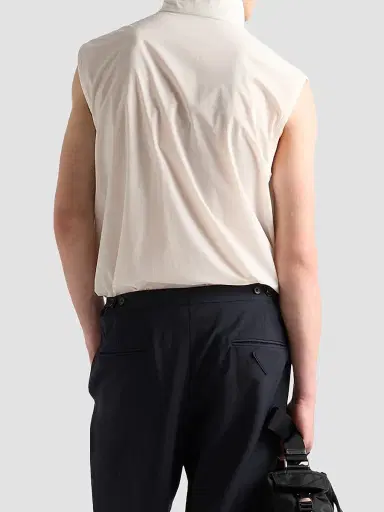 Prada Men's Re-Nylon Vest - Beige Khaki | Thumbnail 3