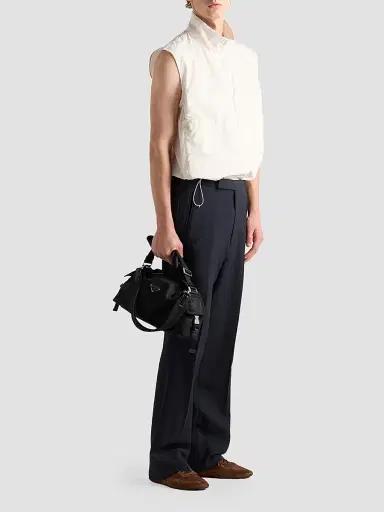 Prada Men's Re-Nylon Vest - Beige Khaki | Thumbnail 6