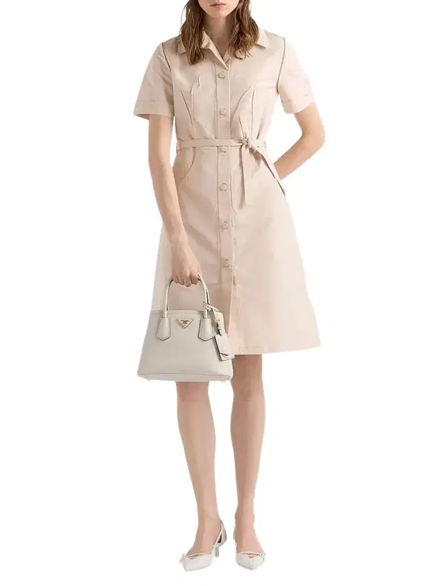 Prada Women's  Double Saffiano Leather Bag - White