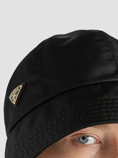 Prada Women's Nylon Hat - Black | Thumbnail 2