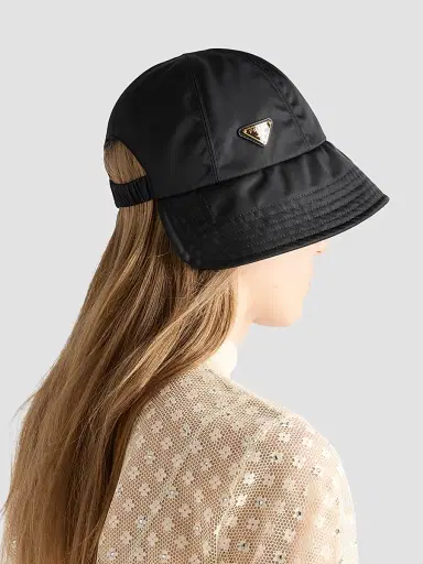 Prada Women's Nylon Hat - Black | Thumbnail 4