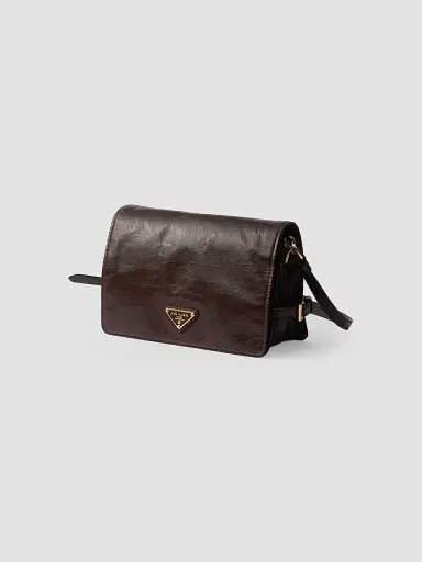 Prada Women's Mini Leather Shoulder Bag - Dark Brown | Thumbnail 2