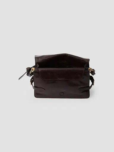 Prada Women's Mini Leather Shoulder Bag - Dark Brown | Thumbnail 4