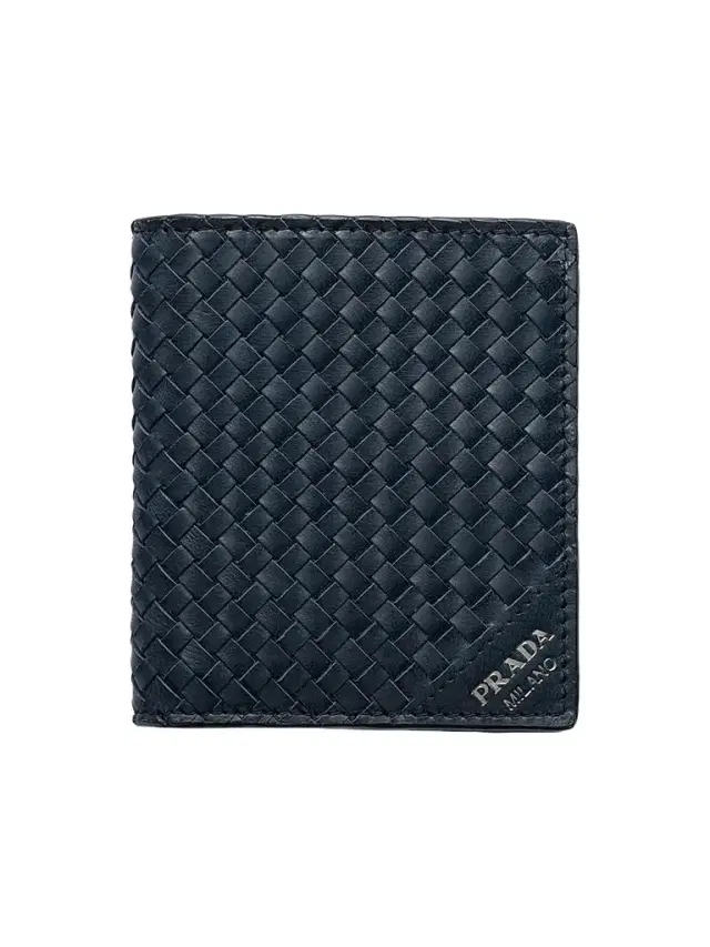 Prada Men's Leather Wallet - Blue