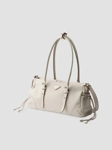 Prada Women's Bonnie Medium Antiqued Leather Top Handle Bag - Beige Khaki | Thumbnail 2