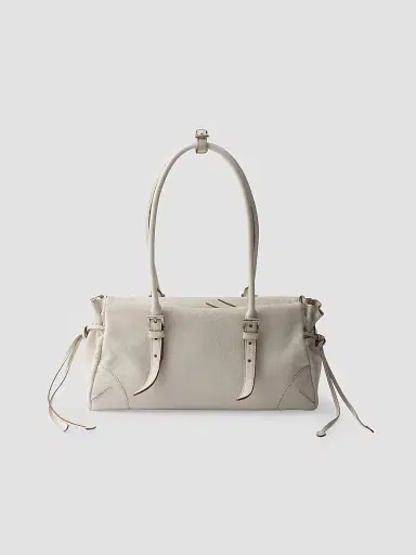 Prada Women's Bonnie Medium Antiqued Leather Top Handle Bag - Beige Khaki | Thumbnail 3