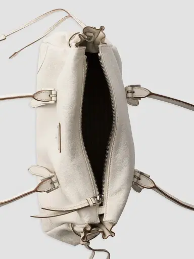 Prada Women's Bonnie Medium Antiqued Leather Top Handle Bag - Beige Khaki | Thumbnail 4