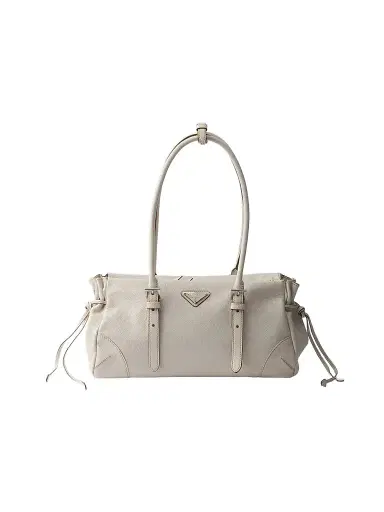 Prada Women's Bonnie Medium Antiqued Leather Top Handle Bag - Beige Khaki | Thumbnail 1